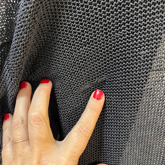 SARAH PACINI – Black Open-Front Knit Cardigan – One Size - Picture 9 of 16